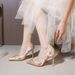 Womens Pointed Toe Satin Stiletto Heels - Crystal Embellished Wedding Bridal Shoes_vogvips.com