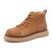 New suede cowhide frosted leather and fleece casual work boots_vogvips.com