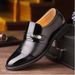 Men's Business Formal With Round Toe, British Casual, Breathable, Office Wear Resistant, Soft Soled Leather Shoes, Light_vogvips.com