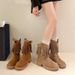 Tassel Short For Women Autumn New Fashion Versatile Western Cowboy Retro Martin Boots_vogvips.com