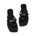 Cross-border European American 2026 Summer New Style Metal Buckle Clip-Toe Flip-Flops Women, Fashionable And Versatile_vogvips.com