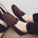 Euro Step Sole Red Casual Men's British Style Work Loafers Soft Leather Shoes Internet Celebrity_vogvips.com