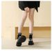 Rhinestone Square Buckle Loafers, Korean Version Of College Small Leather Shoes, Student Casual Women's Shoes, Single Shoes_vogvips.com