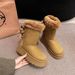 Thick-Soled High Tube Snow For Women 2025 Winter New Bowknot Fairy Style Fleece-Lined Boot Caual Veratile Cotton_vogvips.com