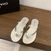 2025 Spring Summer New Style Clip-Toe Casual Beach Flip-Flops Large Size Flat Slippers For Women_vogvips.com