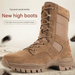 European Warm Series Summer Combat Men's High-top Boots Outdoor Mountaineering Training Hiking Camping Non-slip Ultra-light Breathable_vogvips.com