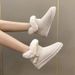Snow Boots For Women New Winter Warm Fur Integrated With Plush Thick Bread Northeast Cotton Shoes_vogvips.com