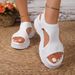 New Autumn Fish Head Leisure Sleeve Fashion Sandals Platform Women's Shoes Large Size Sports Casual Shoes_vogvips.com