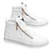 European Warm Series Wedding Photography White Leather Personality Metal Men's Shoes Double Zipper Martin Boots Trendy Sports Casual Sneakers_vogvips.com