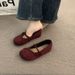 Round-toe Retro Soft-soled For Women, 2025 Spring Forest-style Flat Mary Jane Shoes, Ballet Granny Shoes_vogvips.com