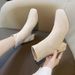 Martin For Women 2021 New Style Winter Square Toe Back Zipper Short Women's Chunky Mid Heel Boots_vogvips.com