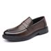 Men's Fashion Loafers Slip-On Leather Shoes Breathable Comfortable Dress Shoes_vogvips.com