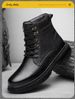 Large Size Martin Boots Style High Top Tooling Boots Men's Shoes Cotton Platform Boots_vogvips.com