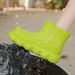 Rain Boots Rain Women S Rainy Days New Thick Bottom Non Slip Booster Short Barrel Martin Waterproof And Wear Resistant_vogvips.com