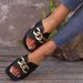 New Summer Soft Bottom Casual Black Wear Lazy Flat Sandals_vogvips.com