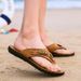 Unbeatable Quality Men's Fashionable With Flops, Flat Bottomed Shoes, Lightweight And Soft Soled Men's Flip Flops For Beach Sports_vogvips.com