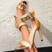 Women's Shoes Golden Sandals Round Head Sandals Temperament Elegant Thin Heel Sandals Sexy Super High Sandals_vogvips.com