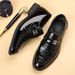 Euro Step Hair Stylist Glossy Shoes Summer Autumn Versatile Men's Loafers Social Korean Version Patent Leather Casual Men_vogvips.com