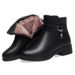 Mom Cotton 2023 New Middle-aged And Elderly Shoes Leather Soft Sole Short Boots Women's Fleece-lined Winter Mid-heel_vogvips.com