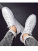 Little White Shoes Men's Head Layer Low-top Lace-up Casual Board Shoes Sports Men's Shoes_vogvips.com