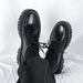 Black For Men Thick Sole Height Increasing Single 45 Men's Large Size Business Formal Round Toe Leather Shoes_vogvips.com