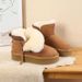 Thick-Soled Height-Increasing Snow Boots For Women, Ethnic Style, Sheepskin Integrated, Northeastern Short Tube, Warm_vogvips.com