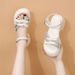 thick-soled Medium-heeled Rhinestone Sandals Women's Small Light And Fashionable Skirt Seaside Beach Shoes_vogvips.com