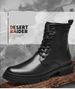 Martin Boots Men's Trendy Velvet Cotton Shoes High-top Wind-top Black Tooling Boots_vogvips.com