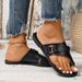 Summer New Plus Size Shoe Cover Toe Fashionable Flat Heel Casual Women's Slippers Whs_vogvips.com