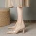 Nude High Heels Women's Thick Heels Soft Leather Temperament Pointed Shoes With Skirts Are Not Tired Feet 5cm Single Shoes_vogvips.com