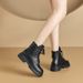 2025 Autumn Genuine Martin For Women Korean Style Double Side Zipper Casual Shoes Thick Sole Women's Leather Boots_vogvips.com