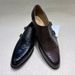 Men's Hairstylist Wedding Pointed Business Casual Leather Shoes With Double Buckles, Monk Shoes, Toe Layer Cowhide_vogvips.com