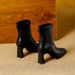 Women's High-heeled Ankle Boots 2025 New Model Brown Melard Boots Women's Mid-calf Boots Fashion Chunky Heel Pointed Toe Slim Boot_vogvips.com