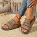 2026 New Summer Women's Casual Non-slip Wear-resistant Open-toe Slipper Fashionable Leopard Print Decorative Large Size_vogvips.com