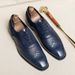 European Warm Series British Style Outdoor Low-top Lace-up Pointed Toe Men's Leather Autumn Winter New Fashion Trend Business Casual Shoes_vogvips.com