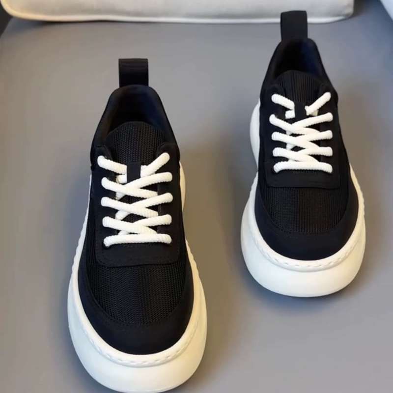 Regal Footwear 2025 Summer New Casual Sneakers Ice Silk Fabric Mesh Low-top Men's Patchwork Breathable Korean Style Shoes_vogvips.com
