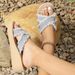 Denim Comfortable Tassel Cross Summer Fashion Outwear Women's Sandals Slippers_vogvips.com