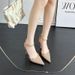 French-style Nude Pointed-toe High-heeled For Women, 2024 New Spring-summer Sandals, Women's Studded Single Shoes With_vogvips.com