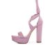 New Suede Lace-up High Heels For Women, Solid Color Fish-mouth Waterproof Platform Bag And Chunk-heeled Sandals_vogvips.com