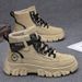 Men's Shoes Autumn/winter High-top British Style Work Boots Men's Thick Soled Outdoor Leather Boots_vogvips.com