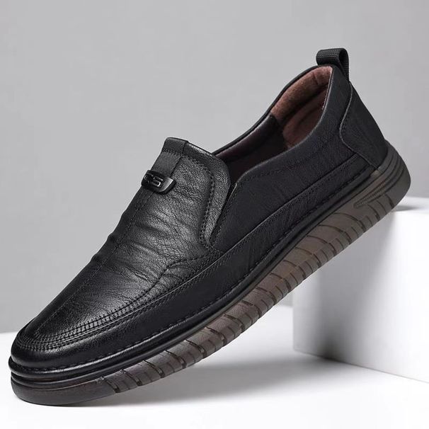 Suitable For All Seasons New Spring Business Casual Leather Loafers British Style Men's Trendy Lazy Shoes_vogvips.com