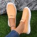 Breathable Slip-On Loafers For Men - Lightweight Canvas Casual Shoes With Comfortable Rubber Sole, Classic Plain Design For Spring & Autumn_vogvips.com
