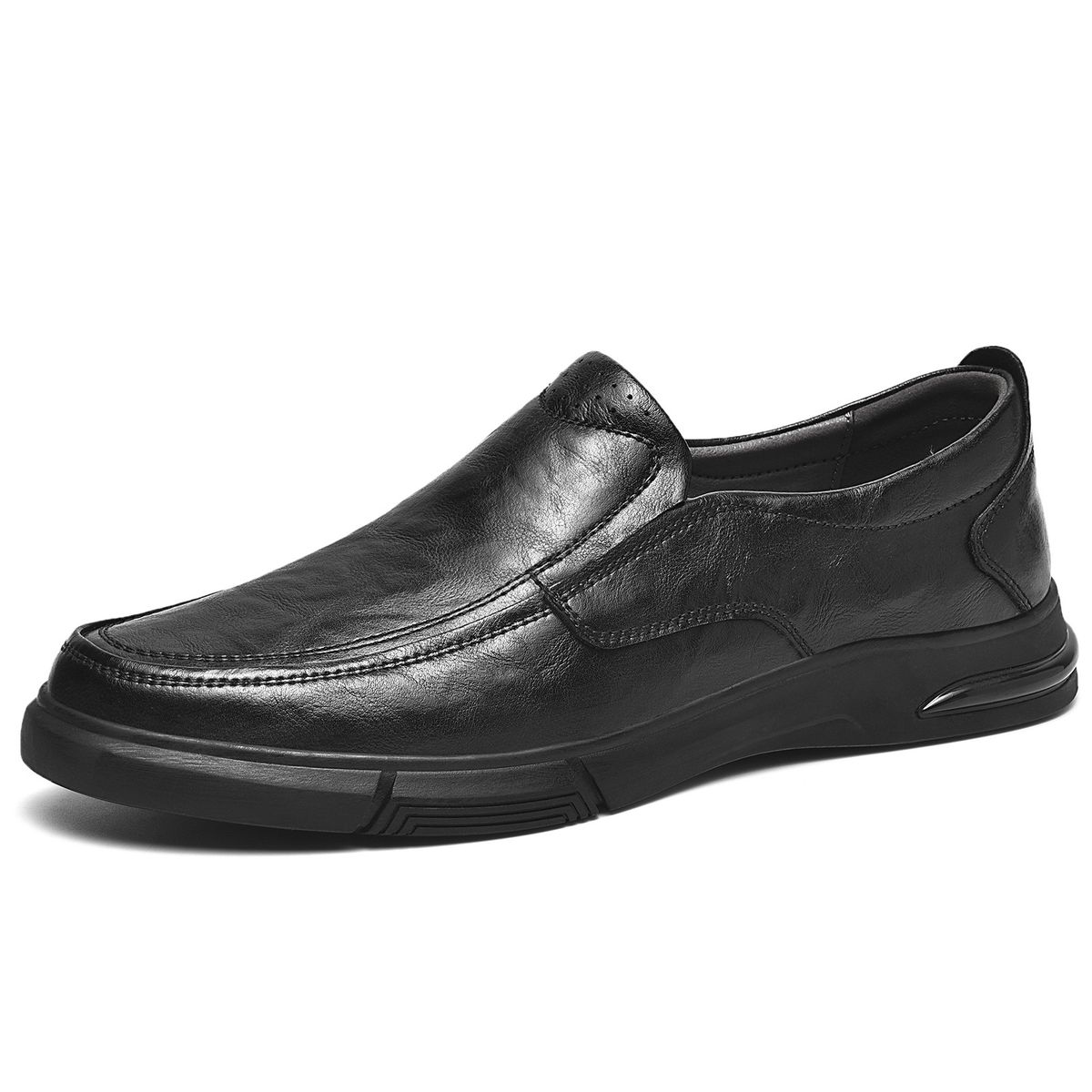 Live Broadcast Bull Leather Spring And Summer Casual Men's Shoes, Men's Loafers, Trendy Slip-On Shoes, Comfortable Genui_vogvips.com