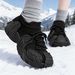 Women's For Wear, Thick Sole, Winter Octopus Fly Knit Shoes, Outdoor Snow Boots, Thickened Double Cotton Shoes_vogvips.com
