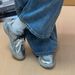 5Cm Height-Increasing Thick-Soled Color-Block Retro Silver Women's Casual Sports Dad Sneakers_vogvips.com