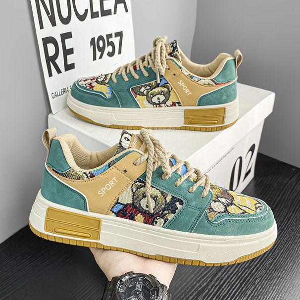 Men's Casual Sneakers Breathable Low-Top Canvas Shoes With Rubber Sole For Everyday Wear, Lightweight Comfortable Footwear For Walking And Running_vogvips.com