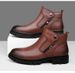 Large Size Martin Boots Men's Casual Medium Tube Head Layer Non-slip And Warm_vogvips.com