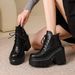 Cameido Embossed Cowhide Waterproof Platform Height-Increased Thick-Soled Dr. Martens Boots For Women 2025 Winter Lace-Up Chunky-Heeled Ankle Boots_vogvips.com