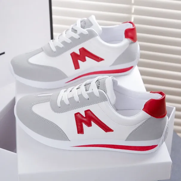 Women Designer Round Head Deep Mouth Light Versatile Breathable Cross Lace Casual Sneakers Women's Shoes_vogvips.com
