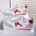 Women Designer Round Head Deep Mouth Light Versatile Breathable Cross Lace Casual Sneakers Women's Shoes_vogvips.com